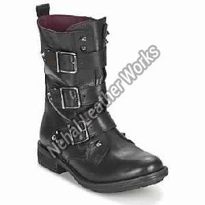 Ranger-Collector-Buckle Black Woman Shoes Boots