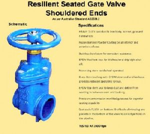Resilient Seated Gate Valve with Shouldered Ends