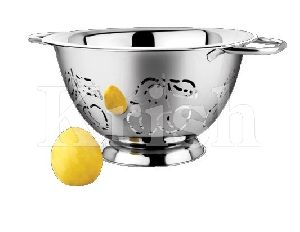 Deep Colander With Cherry Cutting & Pipe Handles