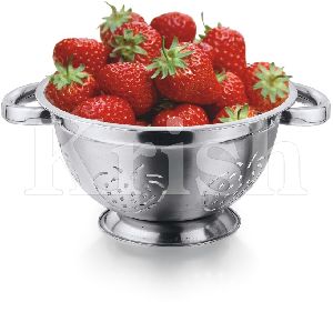 German Colander With Strawberry Cutting & Riveted