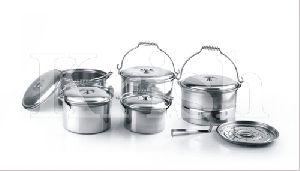 Spring Streamer Cookware Set with Steel Knob - 12 Pcs