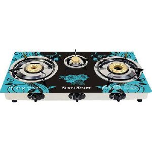 3 Burner Automatic Glasstop Gas Stoves
