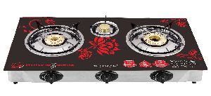 3 Burner Automatic Glasstop Gas Stoves (SCR-004)