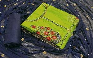 JMV DESIGNER STUDIO PRESENT BY COTTON WITH EMBROIDERY WORK DRESS MATERIAL
