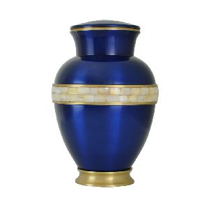 Mother of Pearl Blue Cremation Urn
