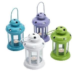Decorative Colourful Glass Lantern