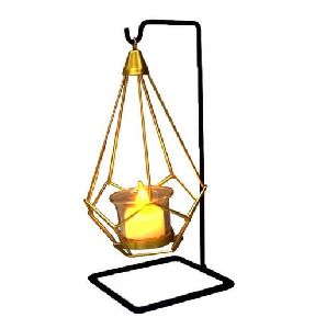 Iron Candle Lantern with Stand