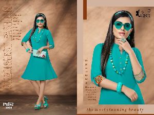 PULSE VOL 10 BY KINTI RAYON KURTI WITH SIDE POCKET COLLECTION