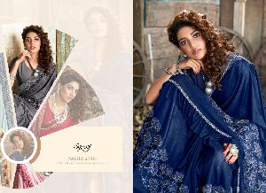 RICHIE RICH VOL 2 BY SAROJ LYCRA FANCT STYLE WITH EMBROIDERY WORK SAREE