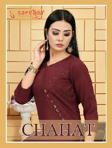 SARVADA CHAHAT SLUB WITH HANDWORK TOP AND PANT COLLECTION