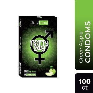 NottyBoy Green Apple Flavored Condom Pack of 100