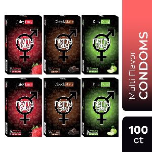 NottyBoy Multi Flavor Condom Pack of 100