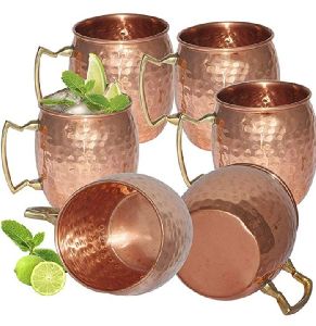 Copper Hammered Cups