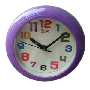 Purple Round Wall Clock