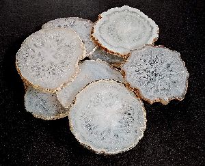 crystal agate coasters