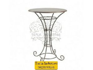 Marble Top Wrought Iron Bar Table
