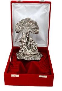 Silver Plated Radha Krishna Idol