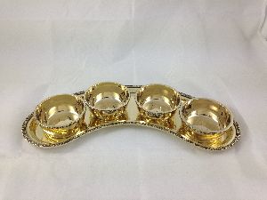 Brass Bowl Plate Set