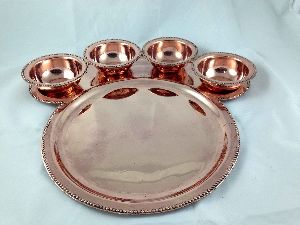 Copper Thali Set