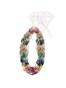 Multi Sapphire Gemstone Beads Necklace