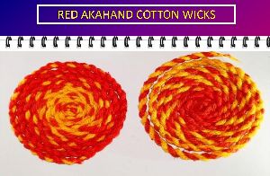 Red Akhand Cotton Wicks