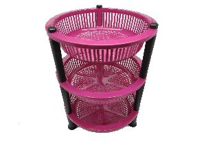 Plastic Dish Rack for Onion,Potato & Vegetables 3 Steps Tray Basket for Kitchen Household, Office Us
