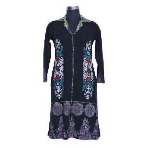 Woolen Collar Neck Kurti