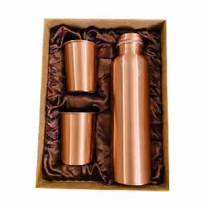 Copper Matt Bottle & Glass Gift Set