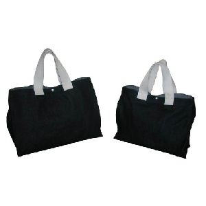 Denim Tote Bag with Cotton Handle