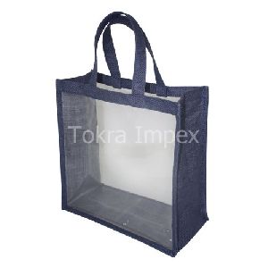 PVC Jute Window Bag With Jute Handle