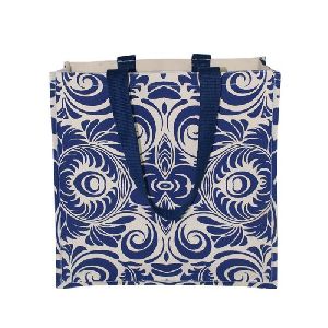 Laminated Canvas Tote Bag with Cotton Web Handle