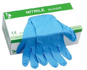 Disposable Heavy Duty Nitrile Gloves Anti Virus Powder Free Medical Blue Medium