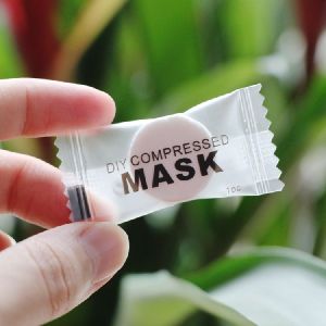 YUZMEI Individual Packaged Diy Mask 35Pcs Per Set Organic Cotton Compressed Facial Mask With Private
