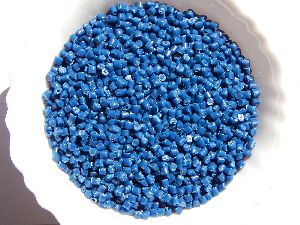Blue HDPE Crate Granules