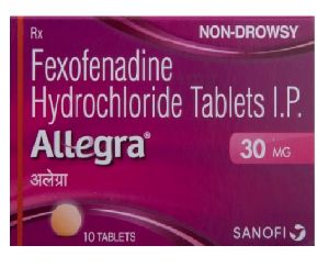 Brand Allegra (Fexofenadine) Tablets