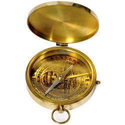 Brass Flat Compass