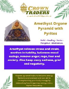 Amethyst Orgone Pyramid with Pyrites