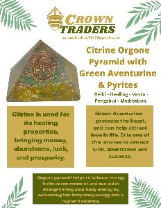 green aventurine citrine orgone pyramid