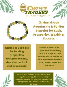 Citrine, Pyrite & Green Aventurine Bracelet