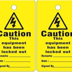 Caution Lockout Tag