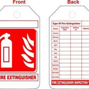 Fire Extinguisher Lockout Tag