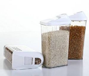 Easy Flow Plastic Kitchen Storage Jars and Container Set, Kitchen Storage Container, Cereal Dispense