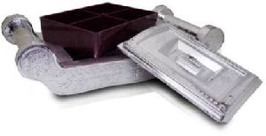 Multipurpose 4 Section Royal Design Silver Storage/Gift Box
