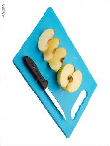 Plastic Rectangular Fruit and Vegetable Chopping/Cutting Board with knife