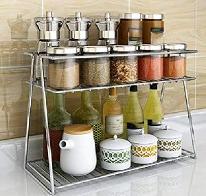 stainless steel spice 2 tier trolley container