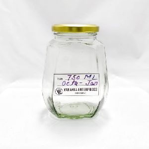 750ml Octagonal Glass Jar