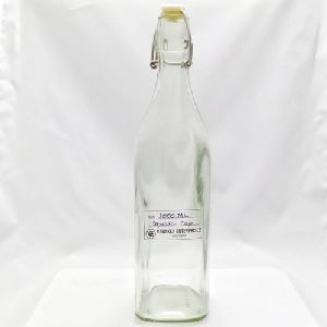 Clip Square Glass Bottle