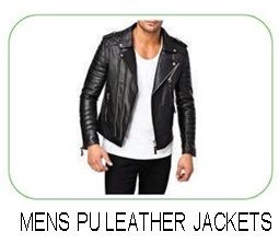 Mens pu leather jacket