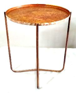 Antique Brown Side Tray Table