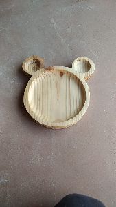 Wooden Mickey Mouse Plate